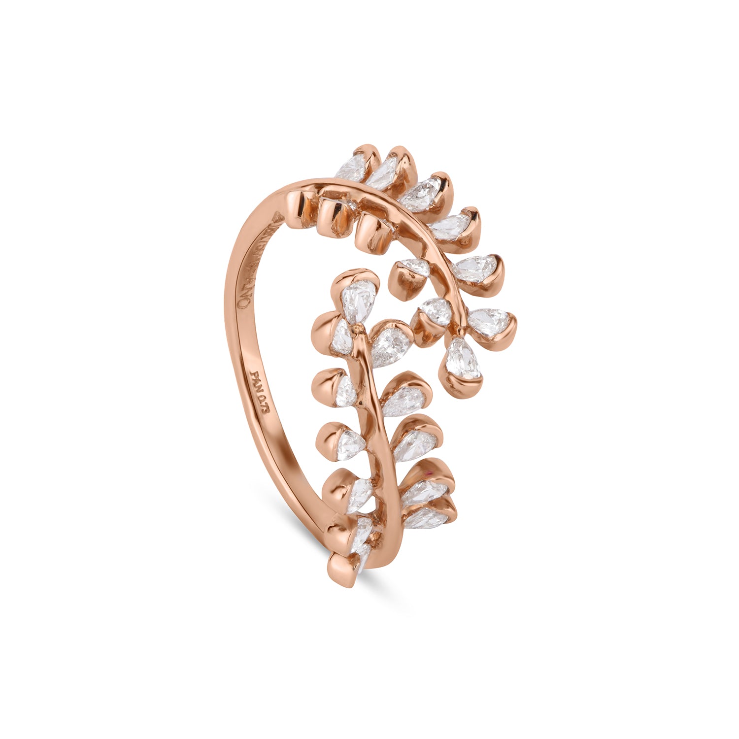 Leafy Diamoad Fashion ring