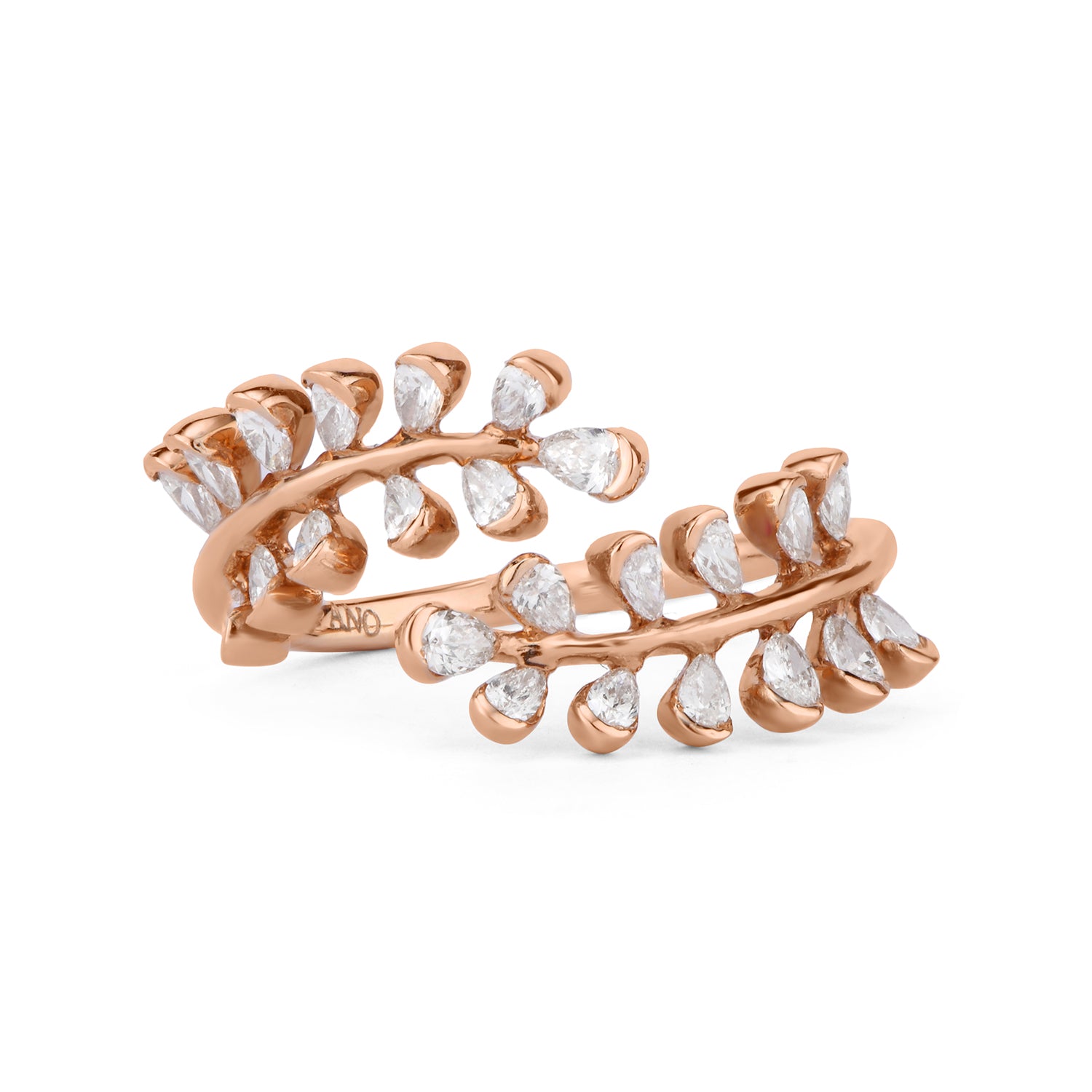 Leafy Diamoad Fashion ring