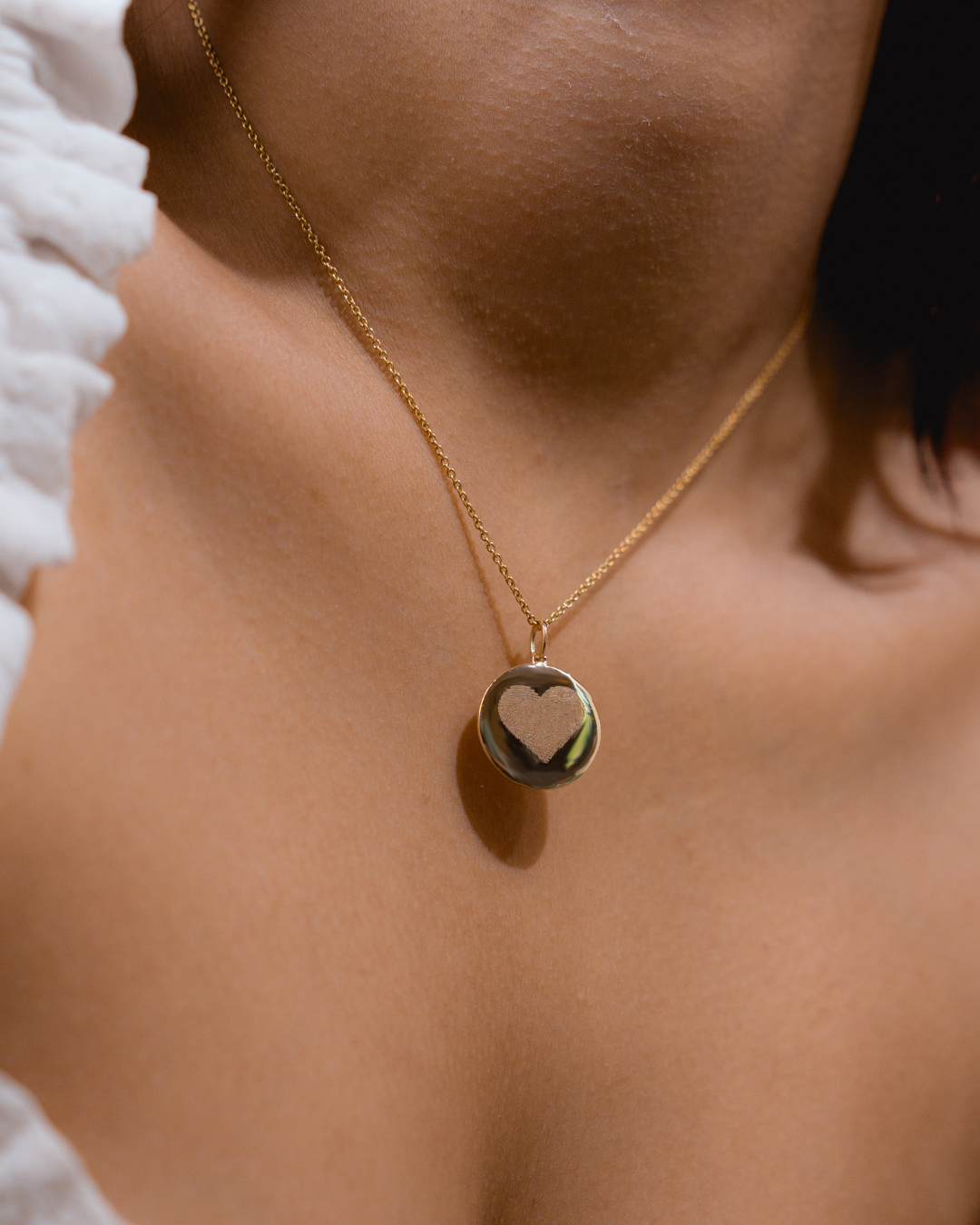 Love Finger Print - Pendant - 14k Yellow Gold
