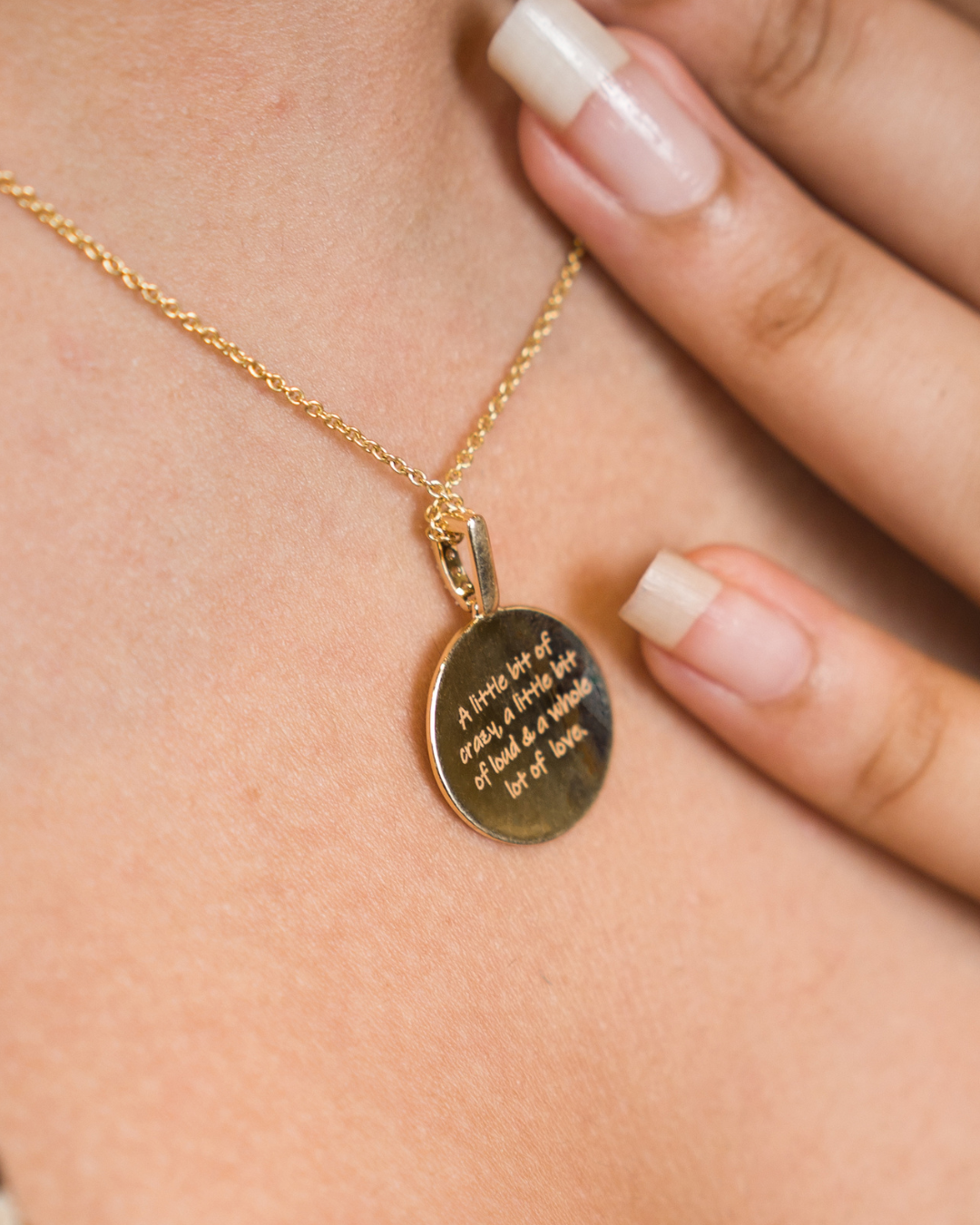 Triple Finger Print - Pendant - 14k Yellow Gold