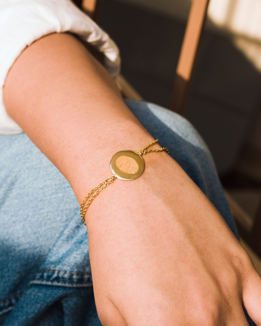 Fingerprint Bracelet - 14k yellow gold
