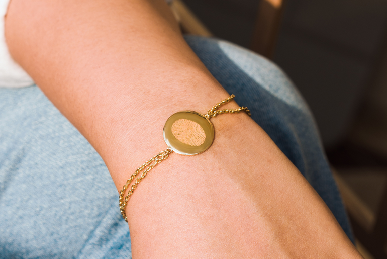 Fingerprint Bracelet - 14k yellow gold