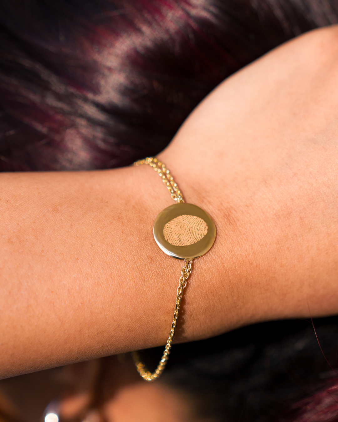 Fingerprint Bracelet - 14k yellow gold