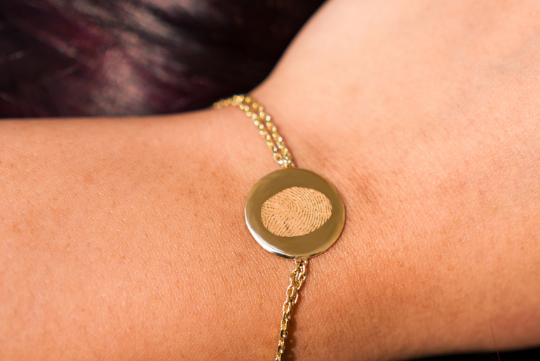 Fingerprint Bracelet - 14k yellow gold