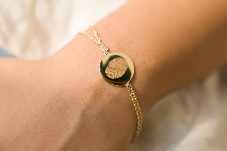 Fingerprint Bracelet - 14k yellow gold