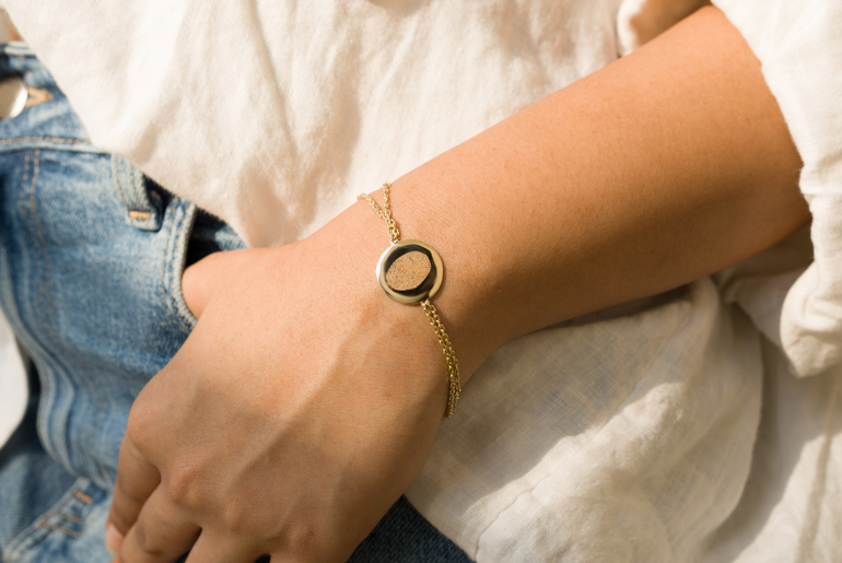Fingerprint Bracelet - 14k yellow gold