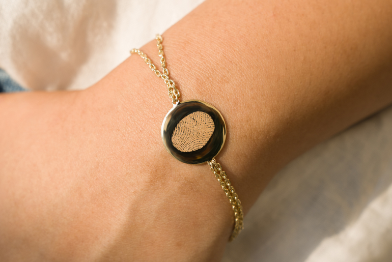 Fingerprint Bracelet - 14k yellow gold