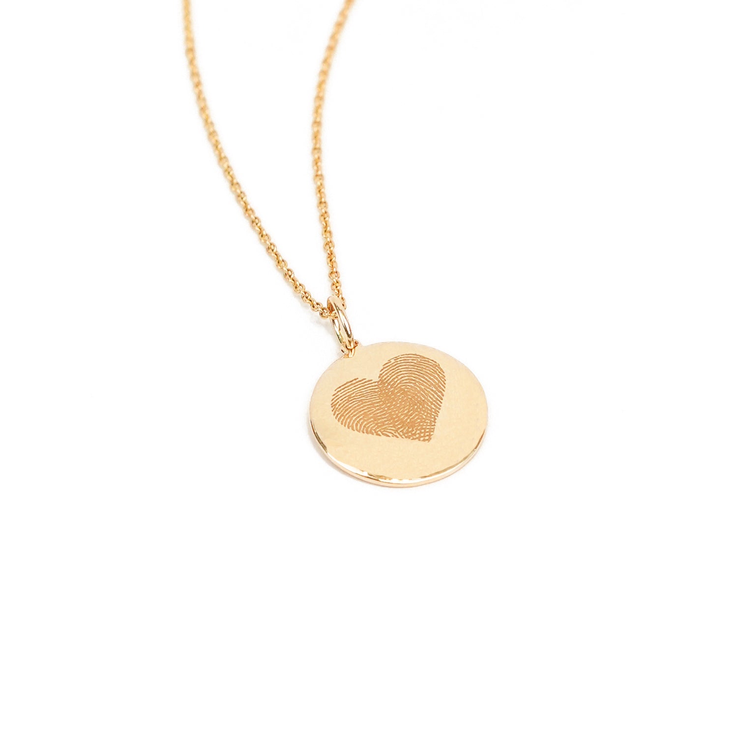 Love Finger Print - Pendant - 14k Yellow Gold