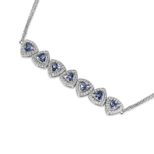 Trillion Tanzanite Diamond Bracelet