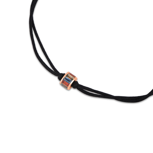 Rainbow Sapphire Bagguate  Macrame Bracelet
