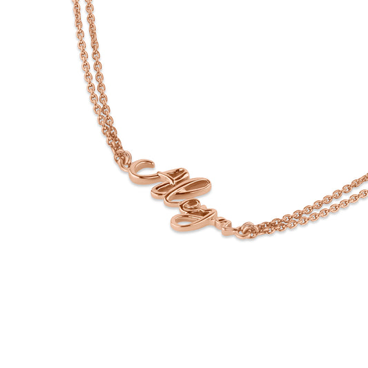 Perosnalized name Chain Bracelet in 18k Gold