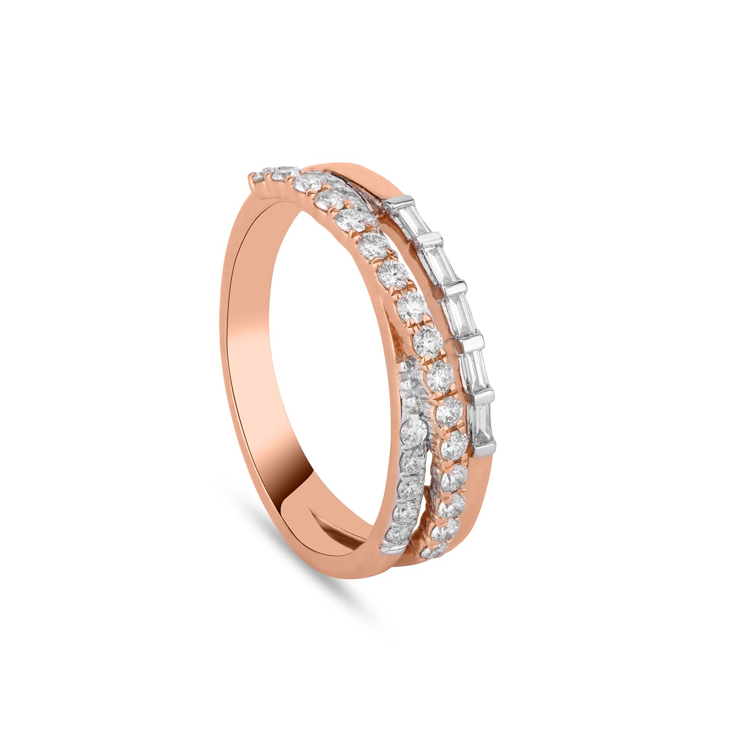 Musical Twist Effect Diamond Ring in 18K Rose Gold – MOHSTEN 富美斯珠寶鑽石